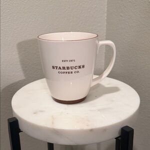 Starbucks Cream Mug with Brown Accents